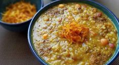 نحوه تهیه آش امام قزوین با گوشت و حبوبات لذیذ با طعم نذری_نارنجی پوش 6 طرز تهیه آش امام
