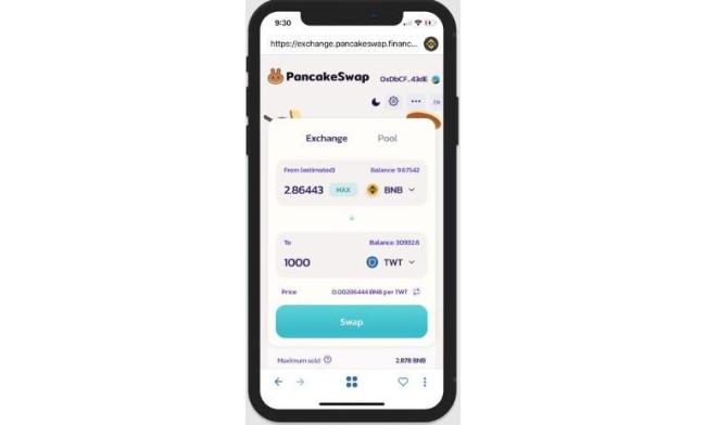 آموزش آسان تبدیل ارز USDT (تتر) در تراست ولت_نارنجی پوش 7 تبدیل تتر به دیگر رمزارزها با DApp
