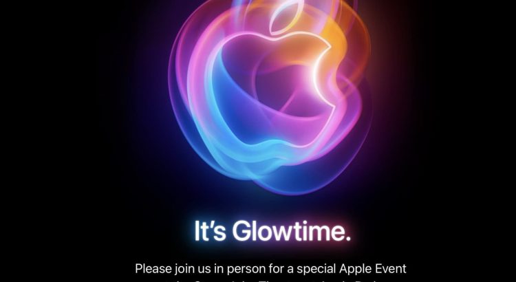پوستر رویداد رونمایی آیفون ۱۶ با شعار It's Glowtime