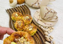 طرز تهیه باقلوا حلزونی (باقلوا دو رنگ)با فر و بدون فر برای عید نوروز