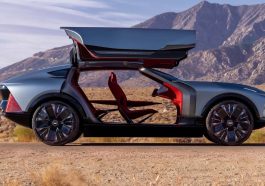 نمای جانبی خودرو کادیلاک Elevated Velocity با درهای باز